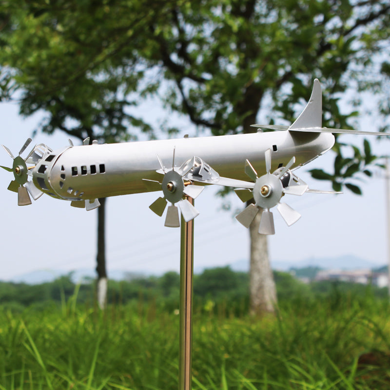 Airplane Windmill Wind Garden Decoration