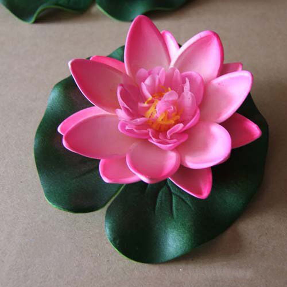 3Pcs Floating Artificial Flower Lifelike Water Lily Micro Landscape for Wedding Pond Garden Decoraiton Artificial Decorations