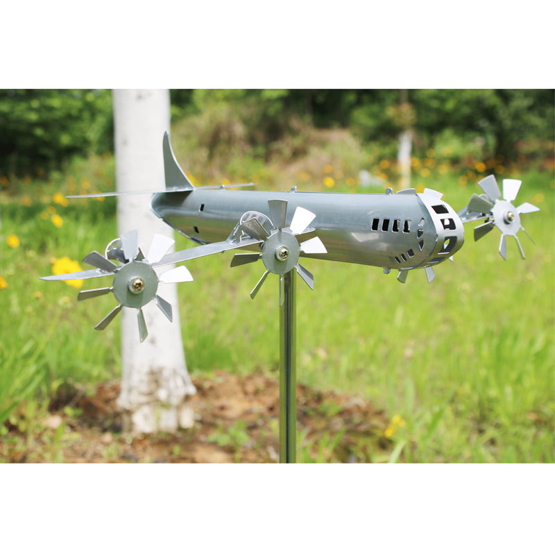 Airplane Windmill Wind Garden Decoration